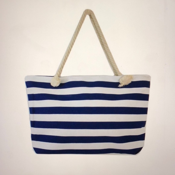 Striped beach tote!! - Picture 2 of 4
